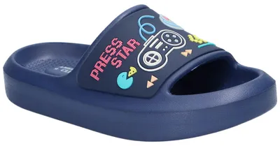 Produktbild von American Club NH213, Kinder Pantoletten EVA leicht Badeschuhe rutschhemmend bequem, Marine 33