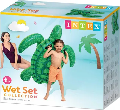 Produktbild von Intex 57524, Grün, Aufsitz-Schwimmer, Abbildung, Vinyl, 3 Jahr(e), Junge/Mädchen