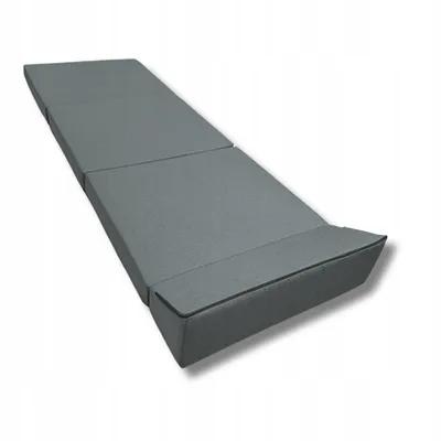 Produktbild von Klappmatratze mit Kopfteil Wasserfester Outdoor-Bezug Grau Matratze Faltmatratze Camping Erwachsene Kinder 200x70x10cm
