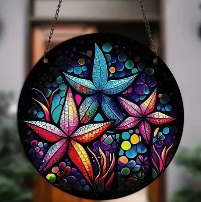 Produktbild von Buntglas Sonnenfänger - Seestern Mosaik KP31437