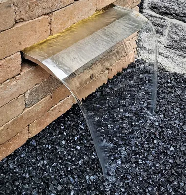 Produktbild von Wasserfall 60 cm langer Auslauf Edelstahl matt gebürstet LED-Beleuchtung Speyer