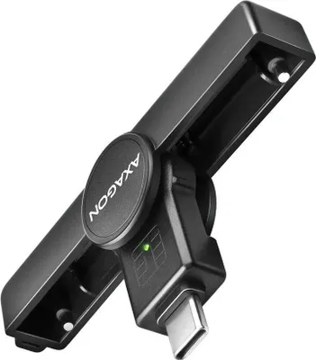 Obrázok produktu pre AXAGON Axagon CRE-SMPC USB-C Čítačka čipových kariet PocketReader Indoor USB Type-C Black