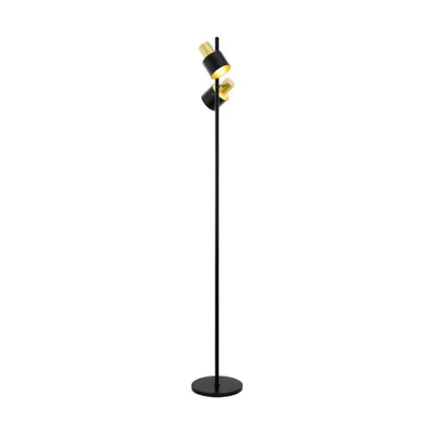 Produktbild von EGLO 39388 FIUMARA Stehleuchte schwarz gold 2xE27