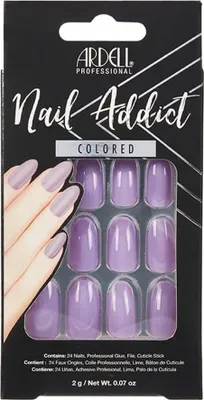 Obrázek produktu pro Ardell | 28 tipů - Umělé nehty - |Lavender| - Velikost L - Tipy - Lepidlo na nehty - Lovely Lavender - Kompletní sada