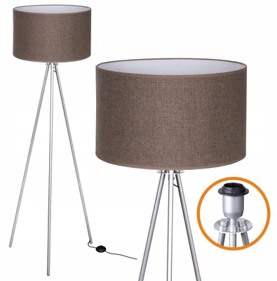 Produktbild von Cerlux Trigni Stehleuchte 136 cm Braun Leinen Metall