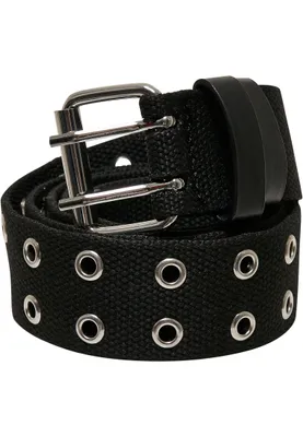Produktbild von Urban Classics TB5247 | Polyester Eyelet Belt S/M bis L/XL - Farbe: Black/Silver - Größe: L/XL