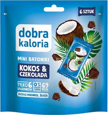 Zdjęcie produktu dla Dobra Kaloria Mini Batoniki Kokos I Czekolada 102 G