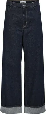 Produktbild von Only Jeans Damen ONLHOPE HW WIDE FOLD UP RINSE DNM CRO blau W28L32