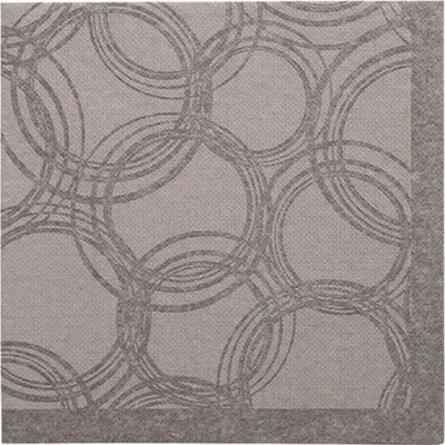 Produktbild von 50 Servietten "ROYAL Collection" 1/4-Falz 40 cm x 40 cm grau "Bubbles"