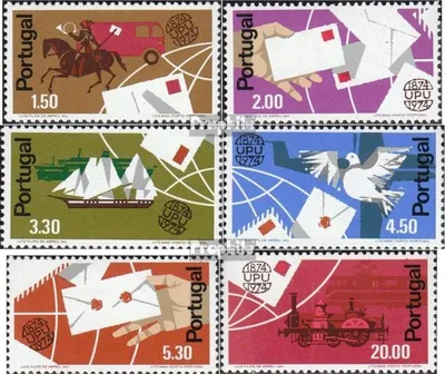 Produktbild von Briefmarken Portugal 1974 Mi 1248-1253 (kompl.Ausg.) postfrisch 100 Jahre Weltpostverein UPU