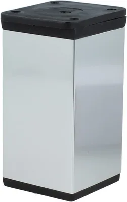 Produktbild von Möbelfuß Ersatz Fuß Möbelstütze Schrankfüße Höhenverstellbar Aluminium diverse Höhen und Farben Chrom 80mm