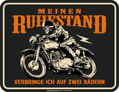Produktbild von Ruhestand - Fun-Schilder - Motorrad