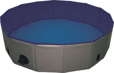 Produktbild von Nobby Hundepool "Cover" grau/blau; M: Ø 120 x  30 cm