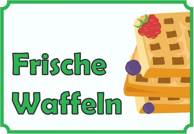 Produktbild von Frische Waffeln Schild A1 Rückseite selbstklebend