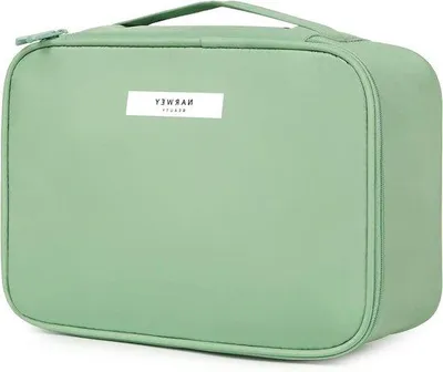 Produktbild von Famanu Kosmetiktasche Großer Kosmetika-Organizer - Mintgrün - Tragbare Reisetasche