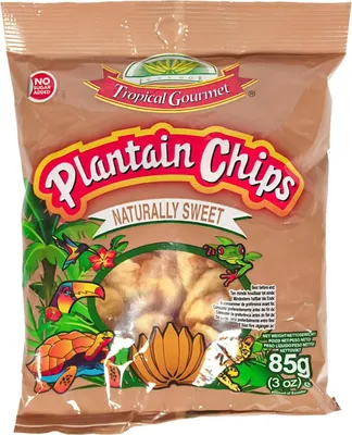 Zdjęcie produktu dla TROPICAL GOURMET Chipsy Bananowe Słodkie 85g | naturalnie słodkie | z Ekwadoru