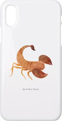 Produktbild von Mr. & Mrs. Panda Iphone 10 Handyhülle Sternzeichen Skorpion Classic - Weiß - Geschenk, Skorpione, Oktober, Hülle, Geburtstag, Cover, November, Handy, X