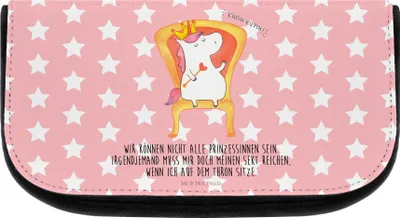Produktbild von Mr. & Mrs. Panda Organizer Einhorn Prinzessin - Rot Pastell - Geschenk, Waschbeutel, kosmetik, Make-up, Geburtstag, kosmetiktäschchen, Kulturbeutel, Unicorn, Monat