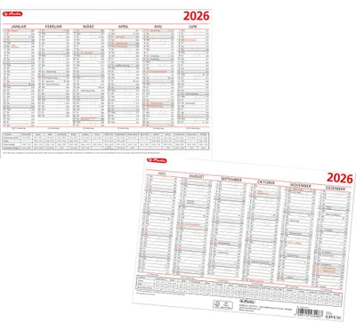 Produktbild von Herlitz Tafelkalender A5, 2026