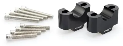 Produktbild von Puig 3741n 30mm/29mm Lenkererhöhungen Schwarz Schwarz One Size