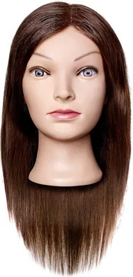 Produktbild von Efalock Übungskopf Emilia Naturhaar braun 35 cm