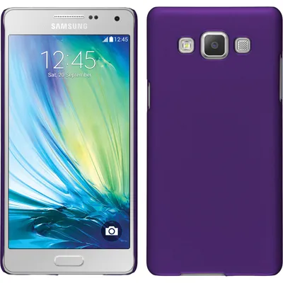 Produktbild von PhoneNatic Case kompatibel mit Samsung Galaxy A5 (A500) - Hülle lila gummiert Hard-case + 2 Schutzfolien
