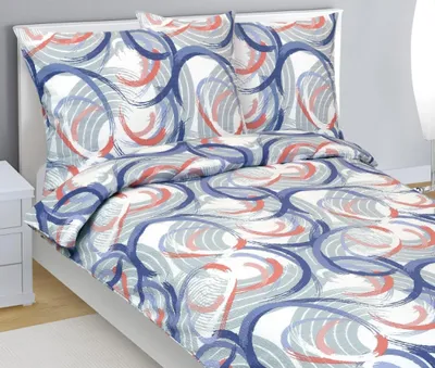 Obrázek produktu pro Krepové povlečení - 140x220 cm, 70x90 - modrá,růžová,šedá
