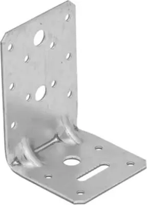Produktbild von Schwerlast-Winkelverbinder mit Sicke 95x65x65mm verzinkt Bauwinkel Steg KPK 22