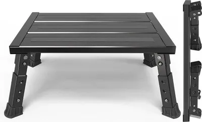 Produktbild von Leichtgewichts-Stapenladder mit Antirutsch und Höhenverstellung - Faltbar und tragbar für Camper und Caravan