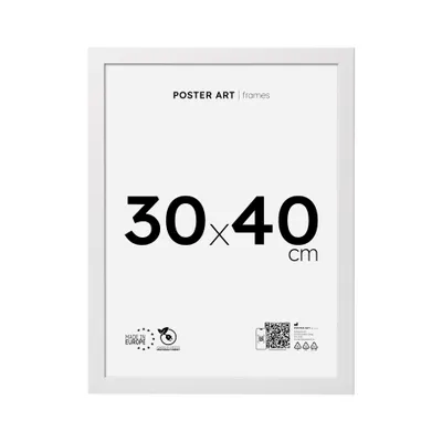 Zdjęcie produktu dla Ramka na zdjęcia i plakaty 30x40 cm, biała, MDF – Poster Art