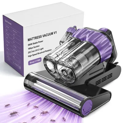 Mijtzuiger 16 kPa, UV-Licht, Ultraschall, Wärmedesinfektion, 3-Stufen-Filter
