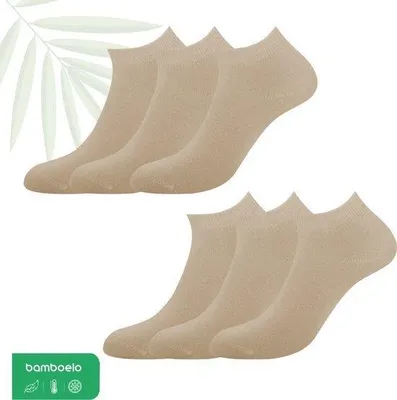 Produktbild von Bambus-Sneakersocken für Damen und Herren, 6 Paar Set, atmungsaktiv und antibakteriell