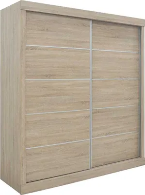 Image de Armoire à portes coulissantes 'Mike' - Finition Sonoma | H197,5 x L182,5 x P52,5 cm