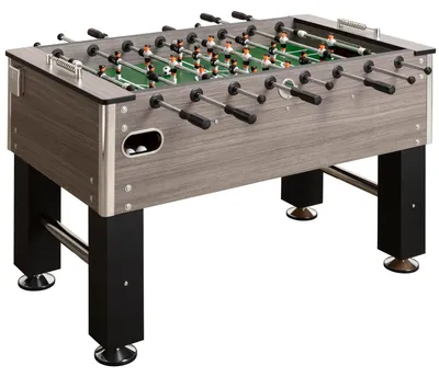 Produktbild von Bandito Kickertisch Profi Soccer Deluxe eiche-grau, massiver und robuster 80 kg Fußballtisch, stabiler Tischfußball für Jugendliche und Erwachsene, Turnier-Tischkicker mit Getränkehalter