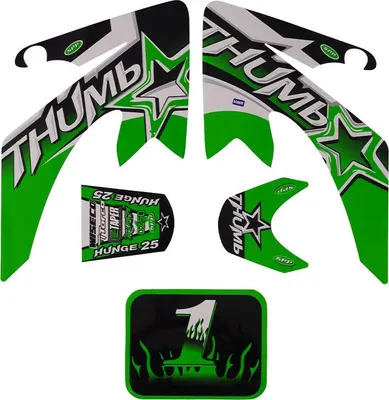 Produktbild von Aufkleber Sticker Set Thumb Grün Pitbike Dirtbike HMParts
