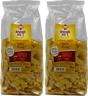 Produktbild von Schmids No.1 2 x Schlemmer-Nudeln "ganz breite" (18mm) 500g