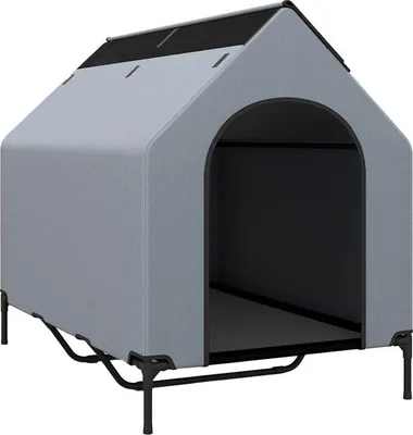 Obrázok produktu pre Búda a vyvýšený pelech pre psa PU10049GR, 2 v 1, 84 x 132 x 114 cm