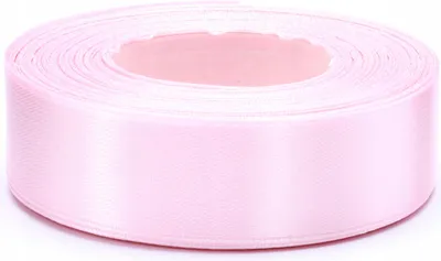 Image de Élégant ruban de satin rose 25 mm, rouleau de 32 m