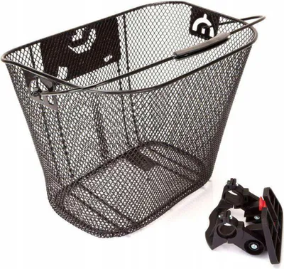 Immagine prodotto di Büchel BSP 001 Cestino anteriore per bicicletta Cestino per city bike Cestino in metallo Cestino da manubrio Cestino anteriore rimovibile Clip-on con supporto