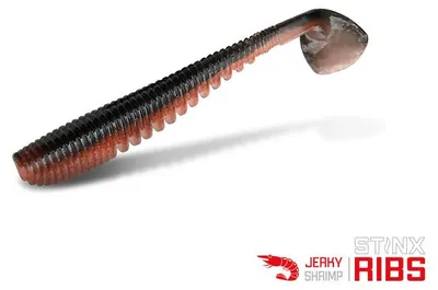 Produktbild von DELPHIN B! StinxRIBS Shrimp, Gummiköder, 5cm, JERKY, 20 Stk, 101003008