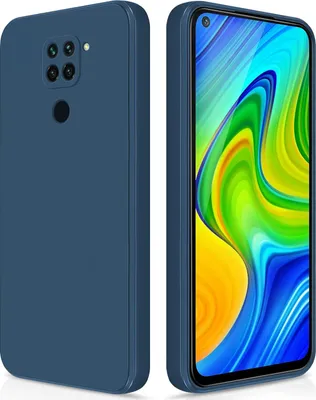 Produktbild von Silikon Hülle für Xiaomi Redmi Note 9 Flüssigsilikon Dünn Gel Gummi Matt Kratzfeste Schutzhülle Blau