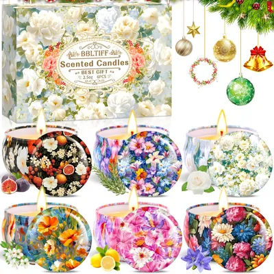 Duftkerzen-Set, 6 Stück, Sojawachs, Aromatherapie, Geschenk