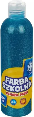 Image de Astra peinture scolaire à la détrempe naturelle 250 ml turquoise pailleté