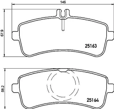 Produktbild von BREMBO Bremsbeläge Satz Hinten passend für MERCEDES-BENZ S-Klasse Limousine (W222, V222, X222) P 50 125