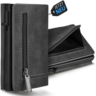 Image de S&T DESIGN Portefeuille S&T Design RFID Blocker Cardholder Slim Wallet Hommes  (S&T Design portemonnaie, avec emballage cadeau), 8 cartes