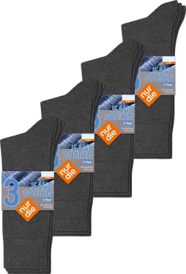 Produktbild von NUR DIE Herren Freizeitsocken 12-Pack Jeans Socken - mittelgraumel. - Größe 39-42