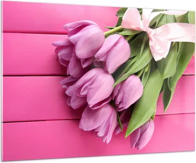 Produktbild von Bilder auf glas - Tulpen Blumenstrauß Garten - 100x70cm - Glasbilder - Wandbilder - Kunstdruck - zum Aufhängen bereit - Wanddekoration aus Glas - Glas Bilder - Wandbild auf Glas - GAA100x70-2722