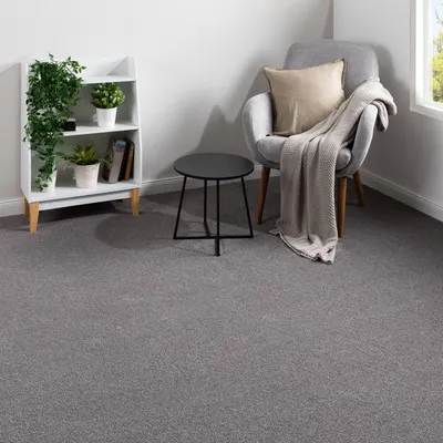 Produktbild von Steffensmeier Teppichboden Elba Meterware  | Auslegware für Kinderzimmer Wohnzimmer Schlafzimmer | Taupe, Größe: 200x400 cm