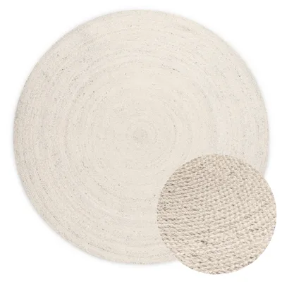 Produktbild von Hanse Home Jute Braided Jute Teppich Rund Rangpur Weiß