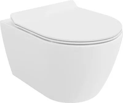 Produktbild von Mexen Carmen WC-Schüssel Rimless Tornado mit Slim-Softclose-Sitz, Duroplast, weiß glänzend - 30880100T